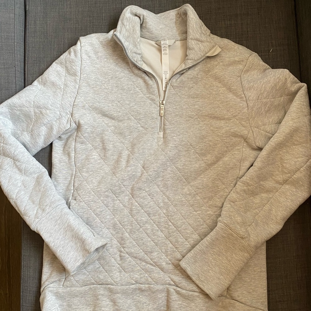 Lululemon Forever Warm Quarter Zip Quilted Grey